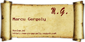 Marcu Gergely névjegykártya